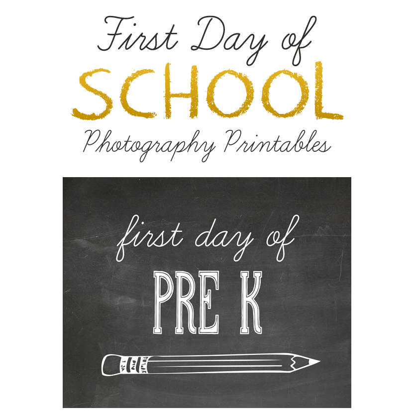 First Day of School Printables for Kids Pictures | The Cottage Market