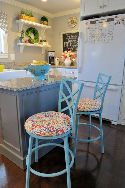 turquoise stools