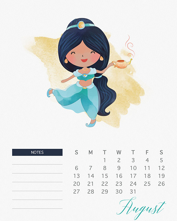 Formal calendar, August 2017