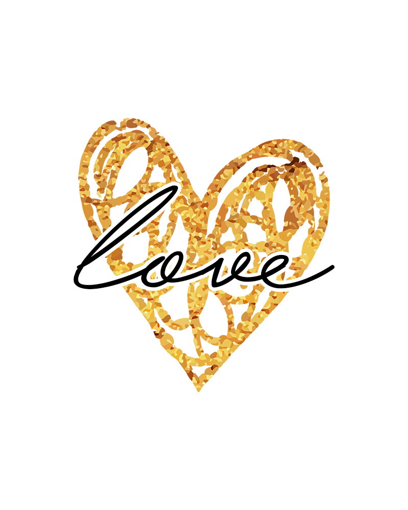 Free Printable Heart of Gold Print - The Cottage Market