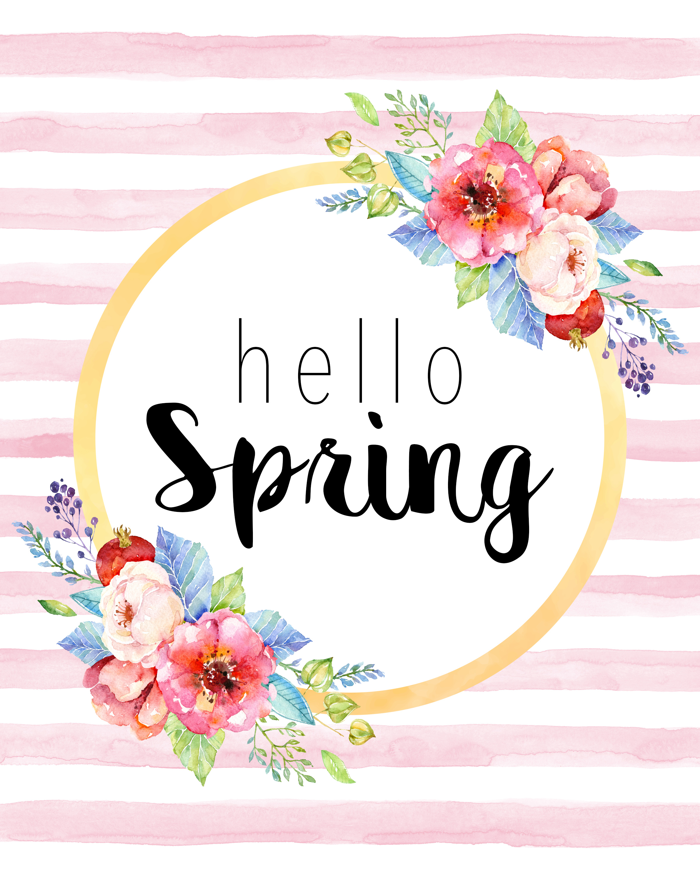 Free Printable Hello Spring Collection The Cottage Market
