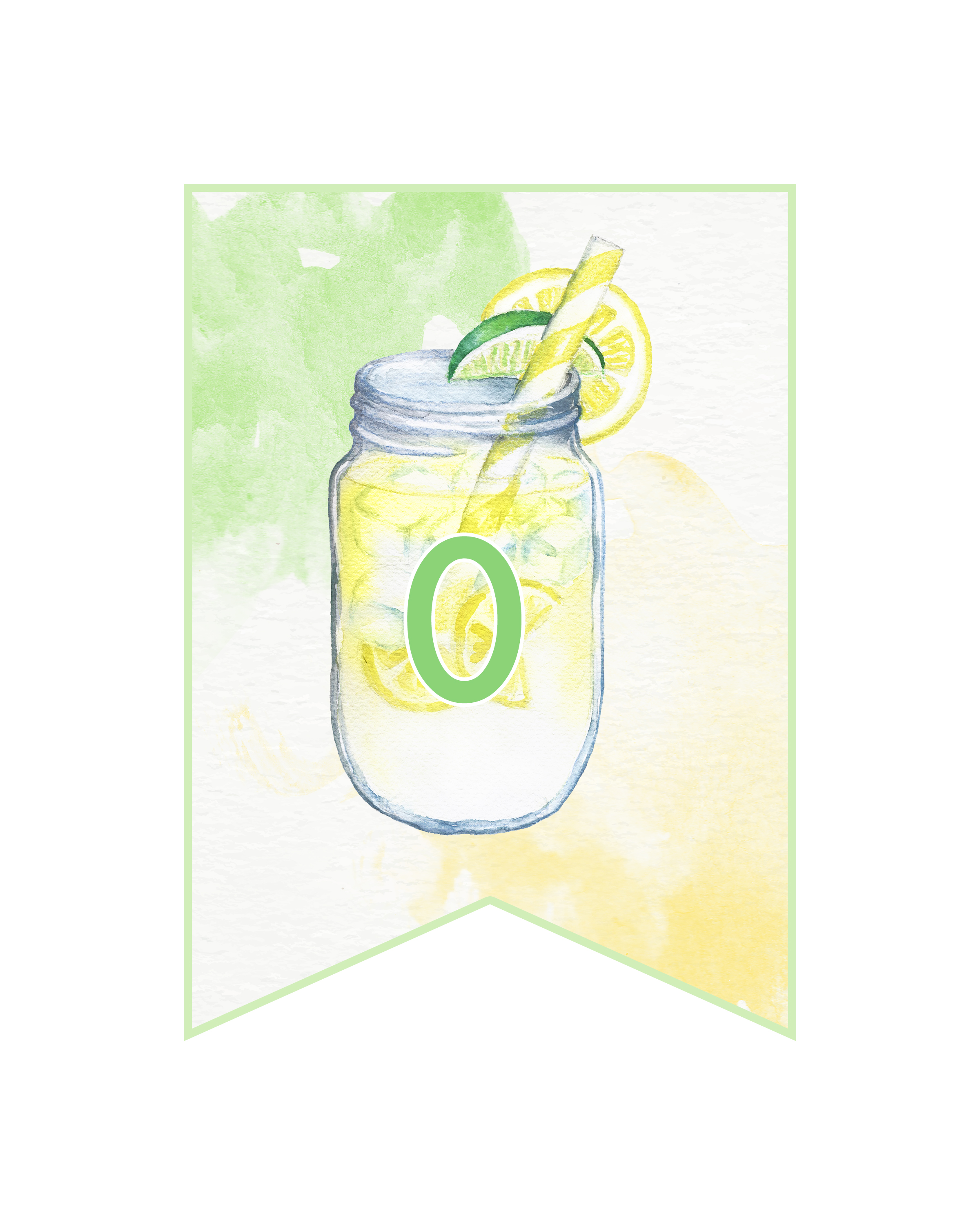 Complete Free Printable Mason Jar Lemonade Banner Set - The Cottage Market