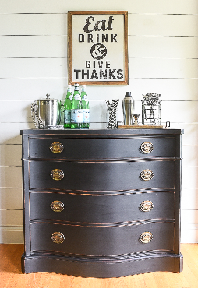 This refurbished dresser is a great fixer upper project that will add a vintage look to any room
