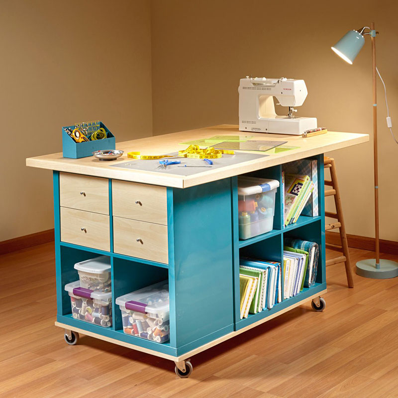This Large IKEA Hack Crafting Center is a must have for Crafters!