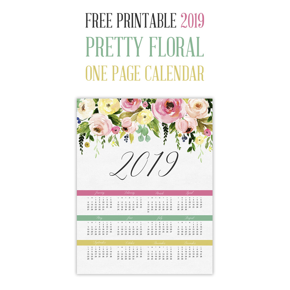 The Best Free Printable 2019 Calendars are waiting for you! Come and print the ones that you love and created your own personal Calendars for the New Year!