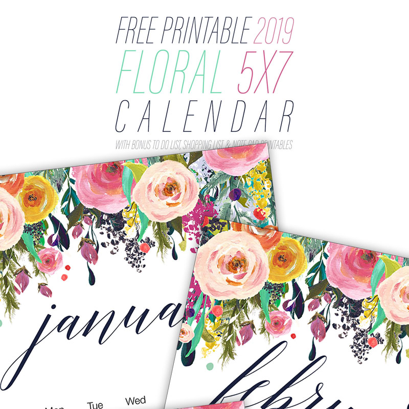 The Best Free Printable 2019 Calendars are waiting for you! Come and print the ones that you love and created your own personal Calendars for the New Year!