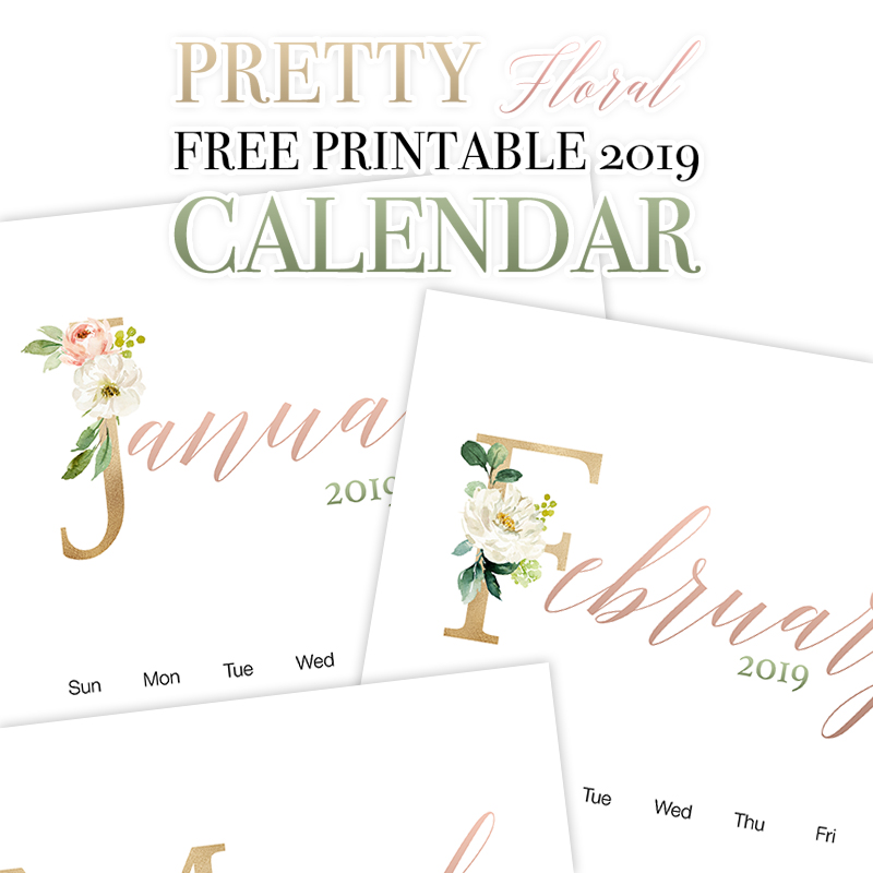 The Best Free Printable 2019 Calendars are waiting for you! Come and print the ones that you love and created your own personal Calendars for the New Year!
