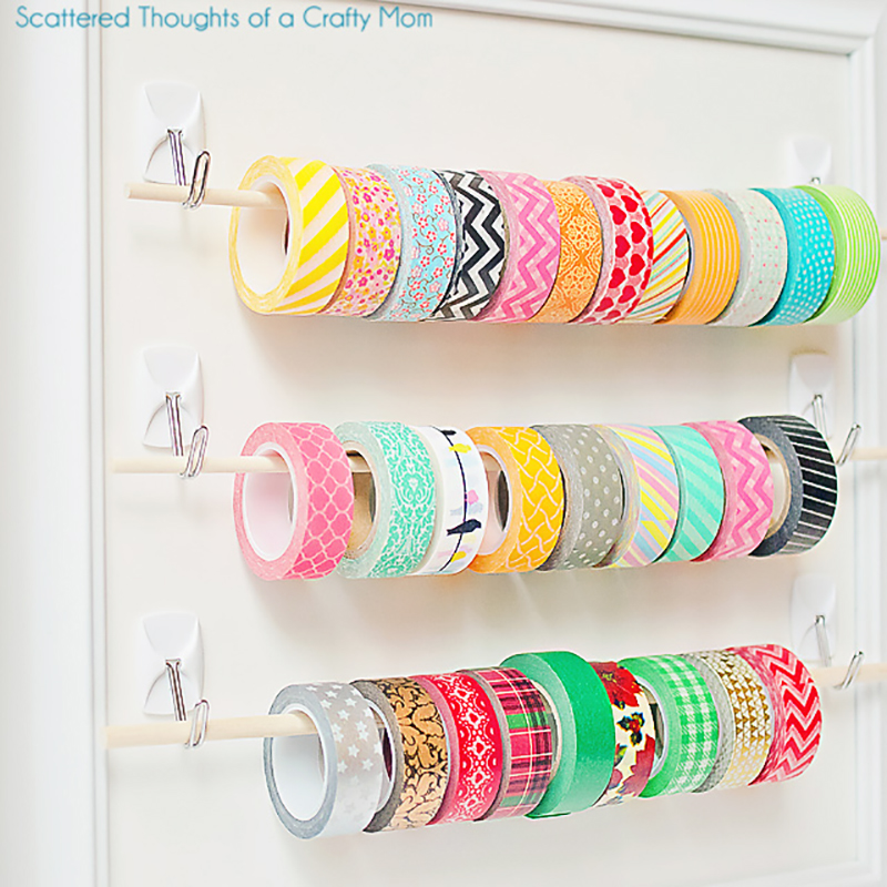 Fun and Fabulous Craft Room Organizational Hacks & Ideas so you can get one of your favorite rooms totally organized so you can do your projects in a snap!