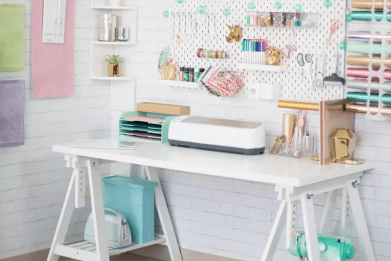 Fun and Fabulous Craft Room Organizational Hacks & Ideas so you can get one of your favorite rooms totally organized so you can do your projects in a snap!