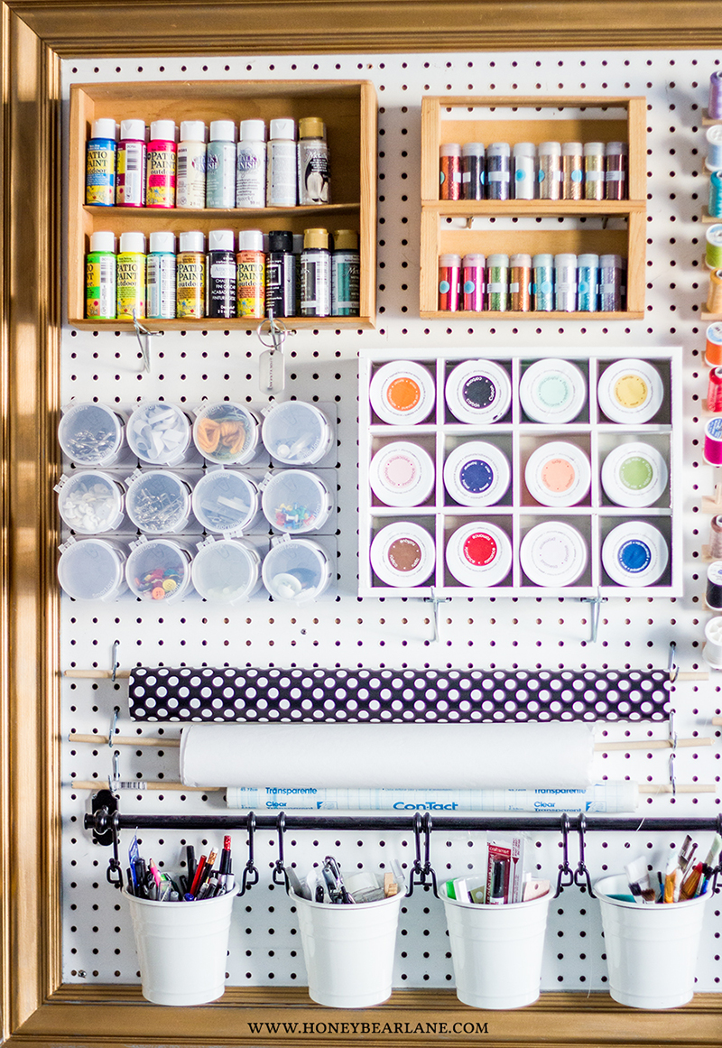 Fun and Fabulous Craft Room Organizational Hacks & Ideas so you can get one of your favorite rooms totally organized so you can do your projects in a snap!