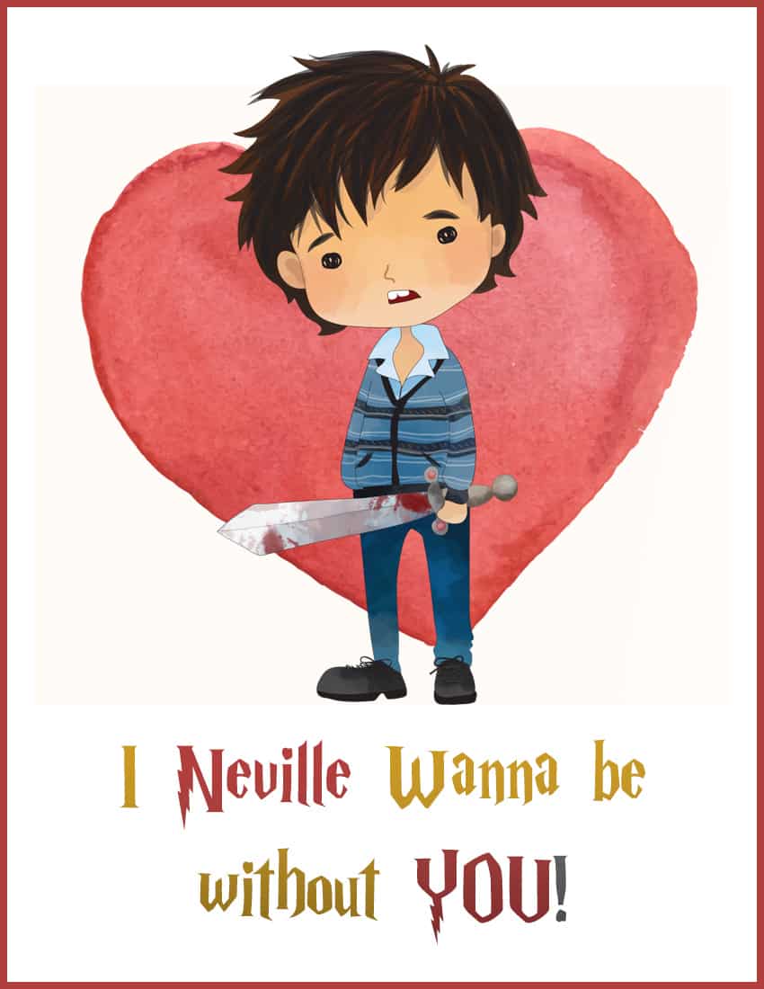Free Printable Harry Potter Valentine's Day Cards The Cottage Market