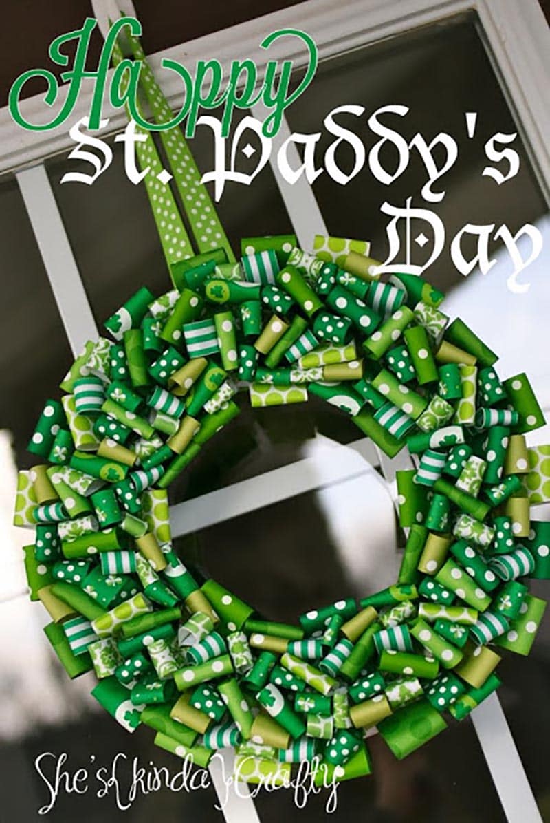 These DIY St. Patrick’s Day Wreaths will Bring Good Luck to All that walk through the door while one of these beauties is greeting them.