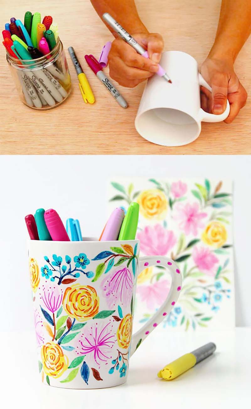 This Huge Collection of Fabulous DIY Dollar Store Mugs is going to Blow your Creative Mind! A Mug for every one and every occasion!
