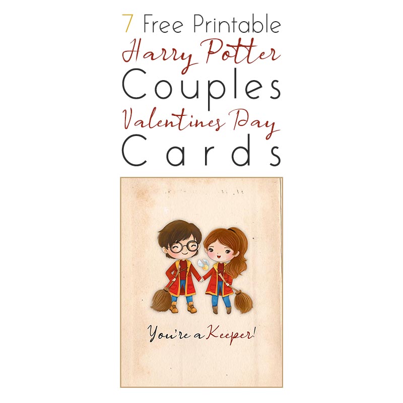 7 Free Printable Harry Potter Couples Valentine's Day Cards - The ...