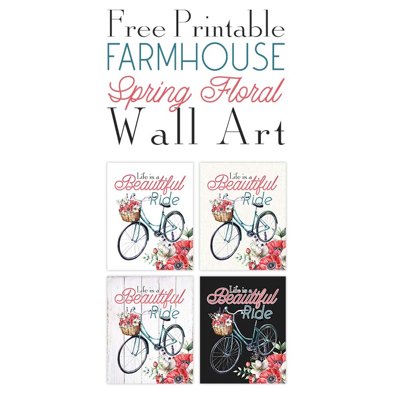 Free Printable Farmhouse Spring Floral Wall Art - The Cottage Market