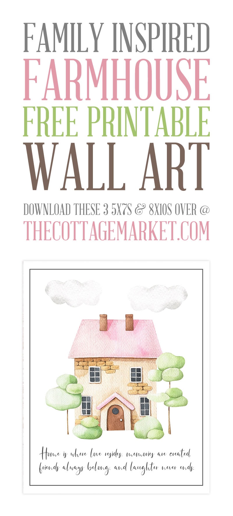 Family Inspired Farmhouse Free Printable Wall Art - The Cottage Market