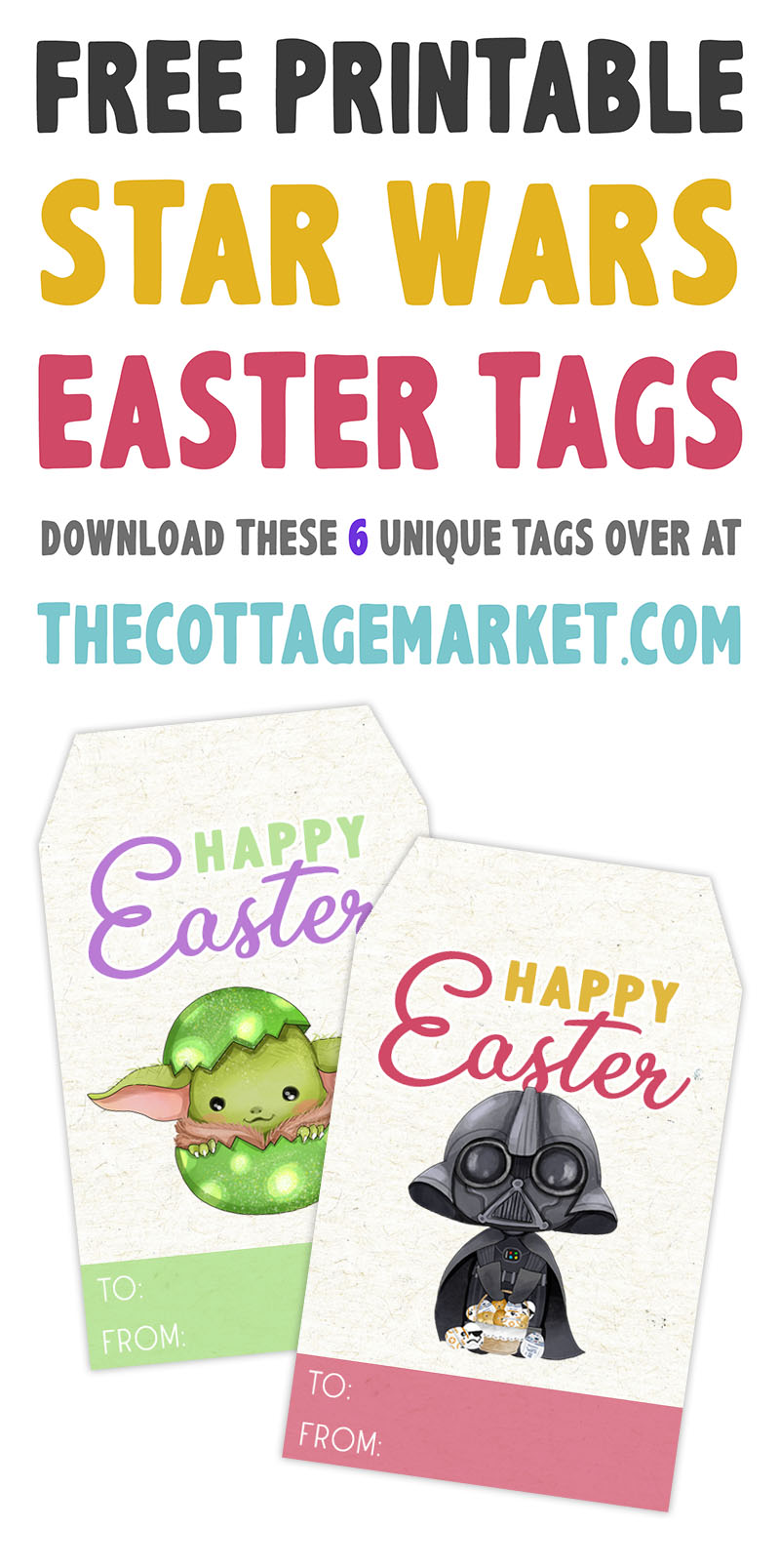 The Free Printable Children's Easter Tags are perfect for all the little ones and big ones on your Easter giving List!