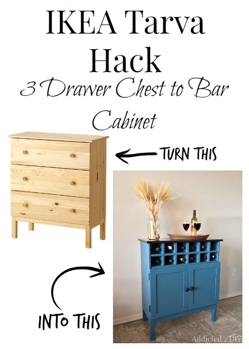 These Stunning IKEA Tarva Hacks are going to open the door for you to create budget friendly yet amazing customized furniture.  Just add your own creativity and the magic will happen.