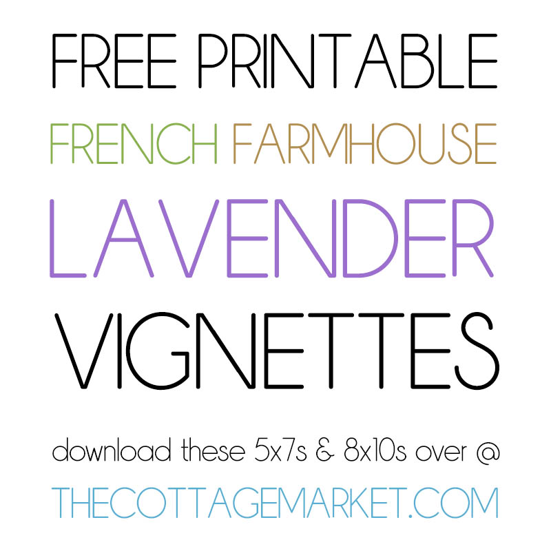 These Free Printable French Farmhouse Lavender Vignettes are going to add a touch of Charm and Fun to your Home!