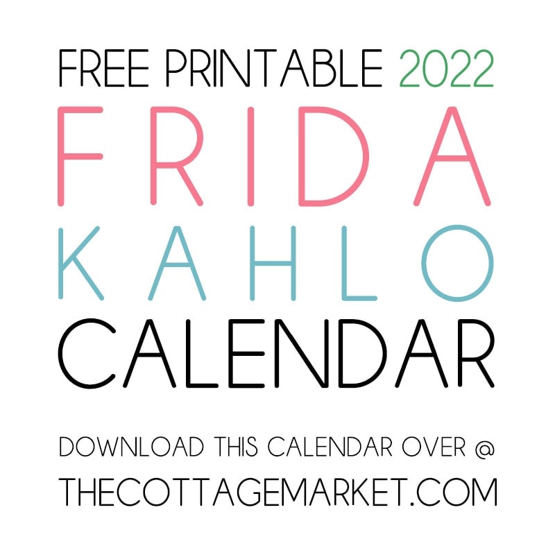 The Best Free Printable 2022 Calendars! - The Cottage Market