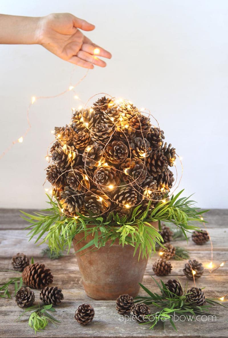 DIY Icicle Pinecones - Clean and Scentsible