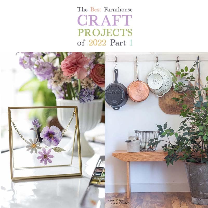 This collection of The Best Farmhouse Craft Projects of 2022 Part 1 are incredible! They are all waiting for you to check out and then take those tutorials and sore! So much creative goodness waiting to happen!