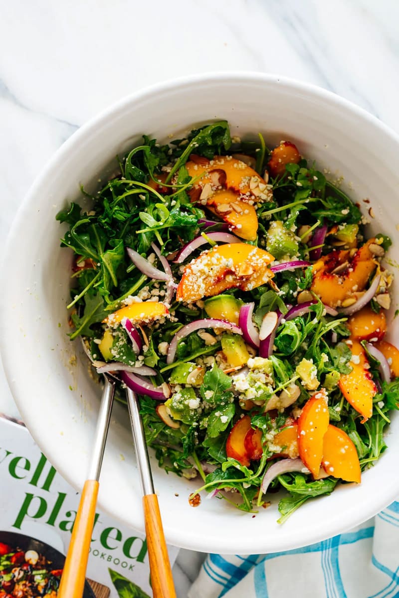 Peach Avocado Green Salad Recipe