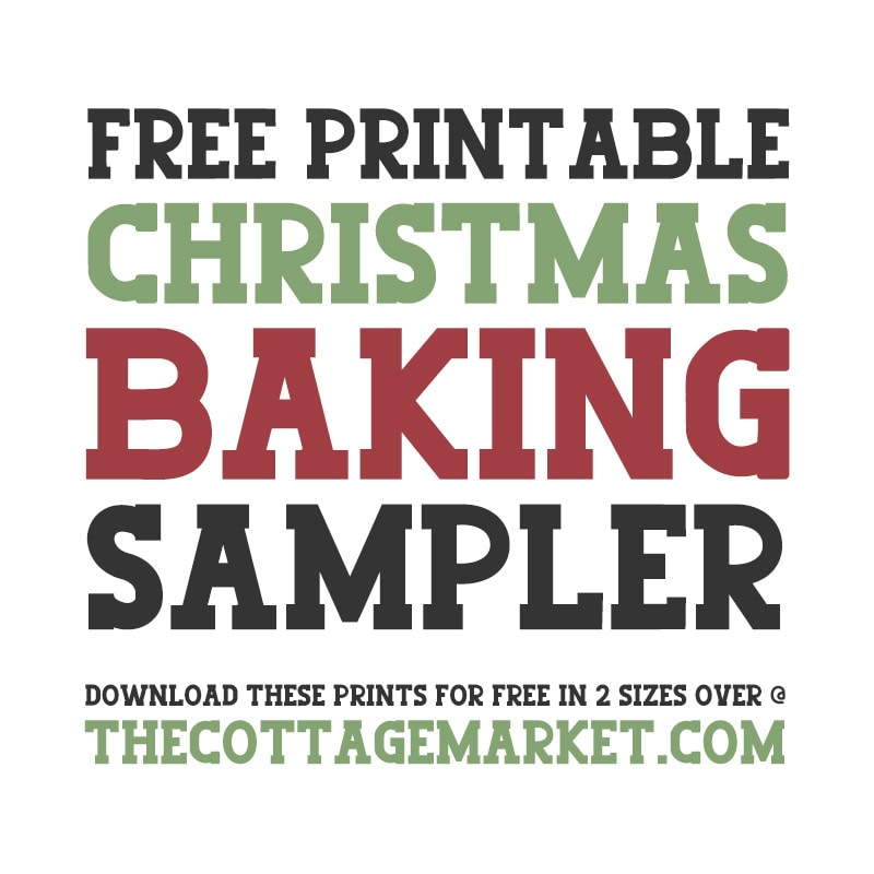 Free Printable Christmas Baking Sampler