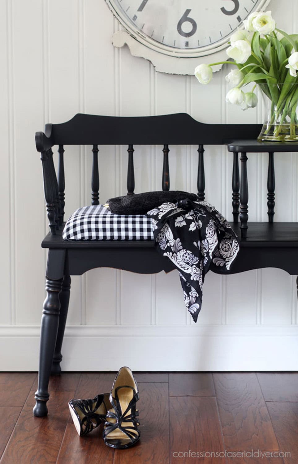 Vintage Telephone Table Makeover