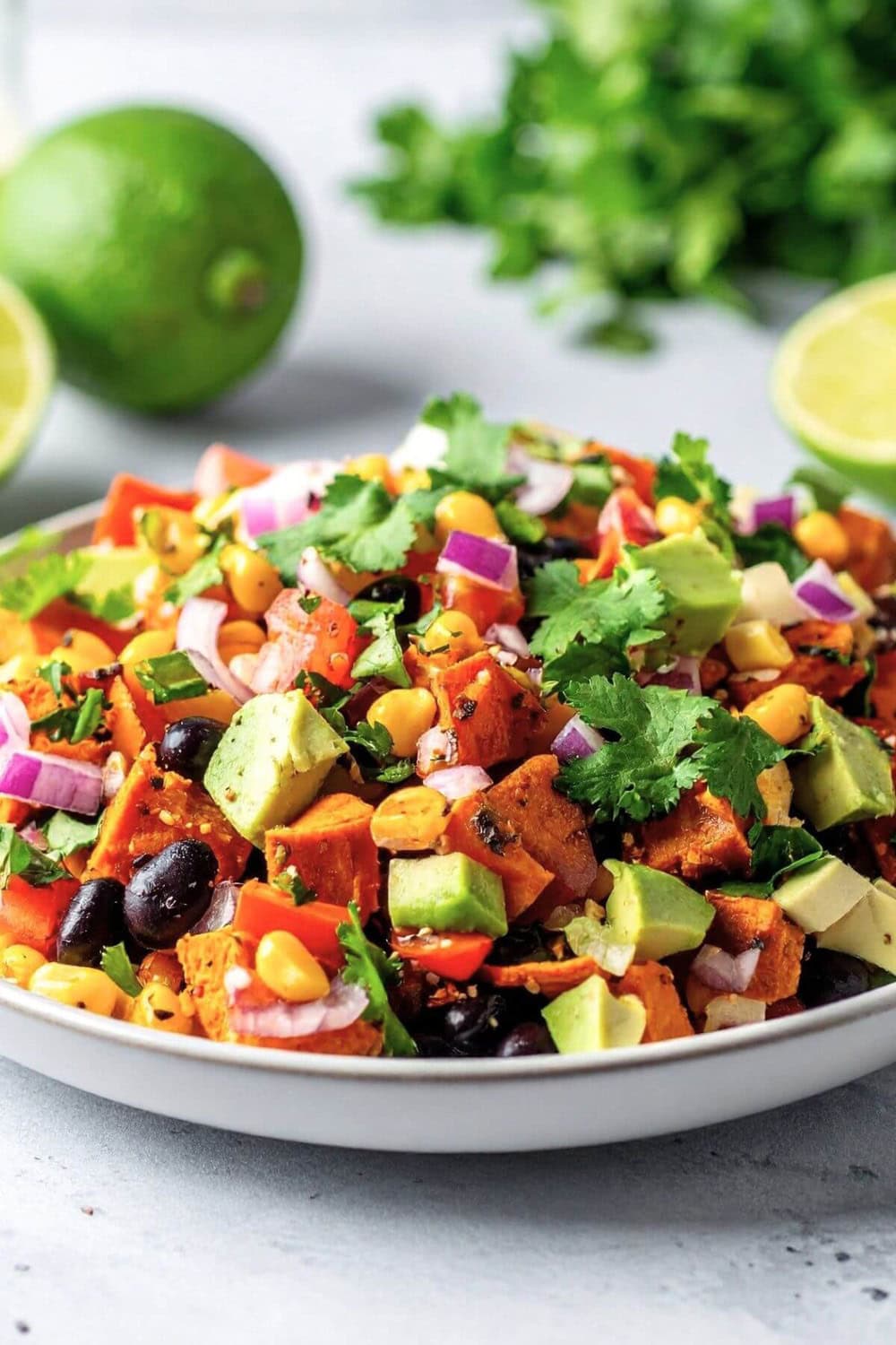 Black Bean and Roasted Sweet Potato Taco Salad