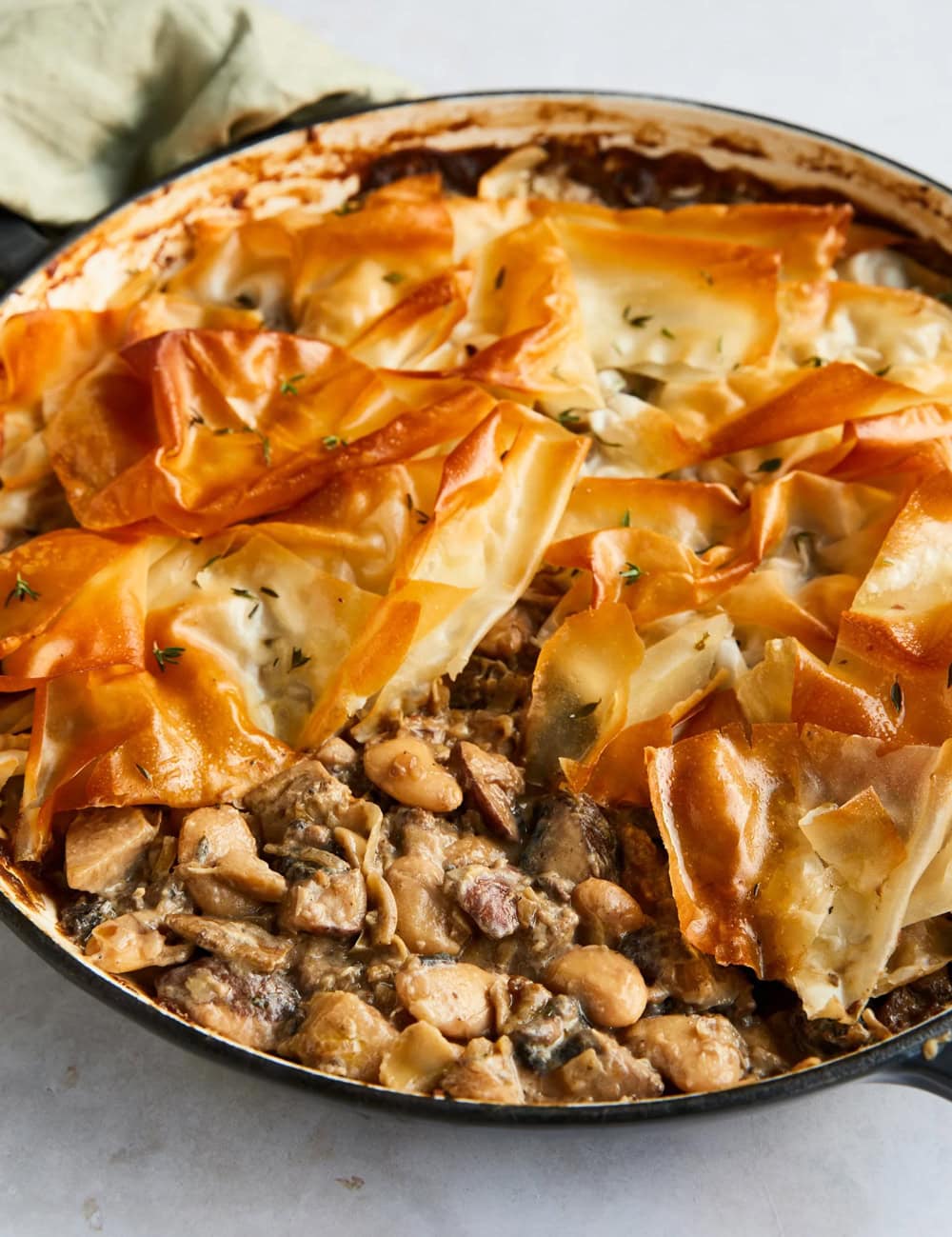 Comforting Mushroom Butter Bean Pie