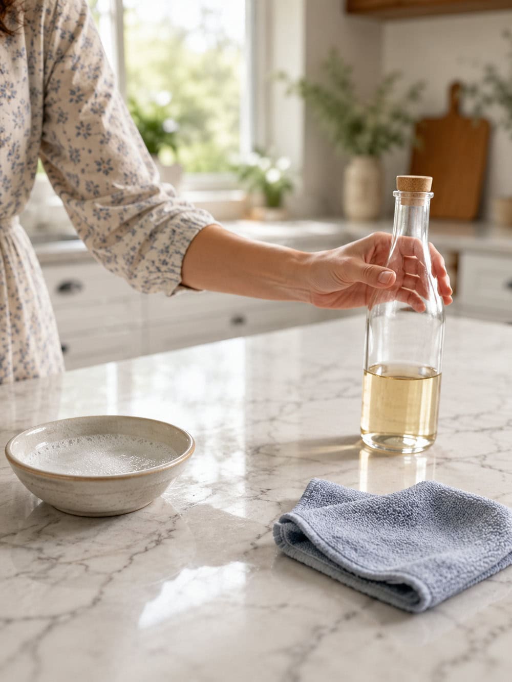Marble, Limestone and Travertine surface that should not be cleaned with vinegar from The Cottage Market