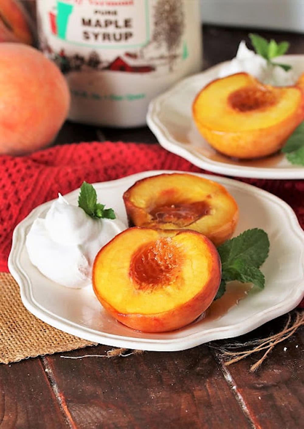 Maple Baked Peaches featured in A Morning Cup of Joe from The Cottage Market