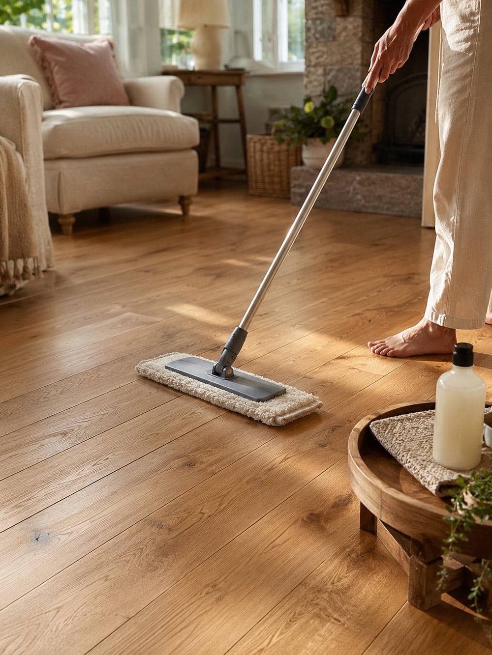 Hardwood and Engineered Wood Floors surface that should not be cleaned with vinegar from The Cottage Market