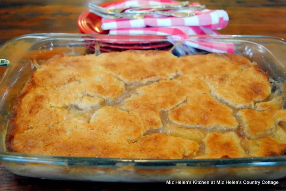 White Flesh Peach Cobbler featured in A Morning Cup of Joe from The Cottage Market
