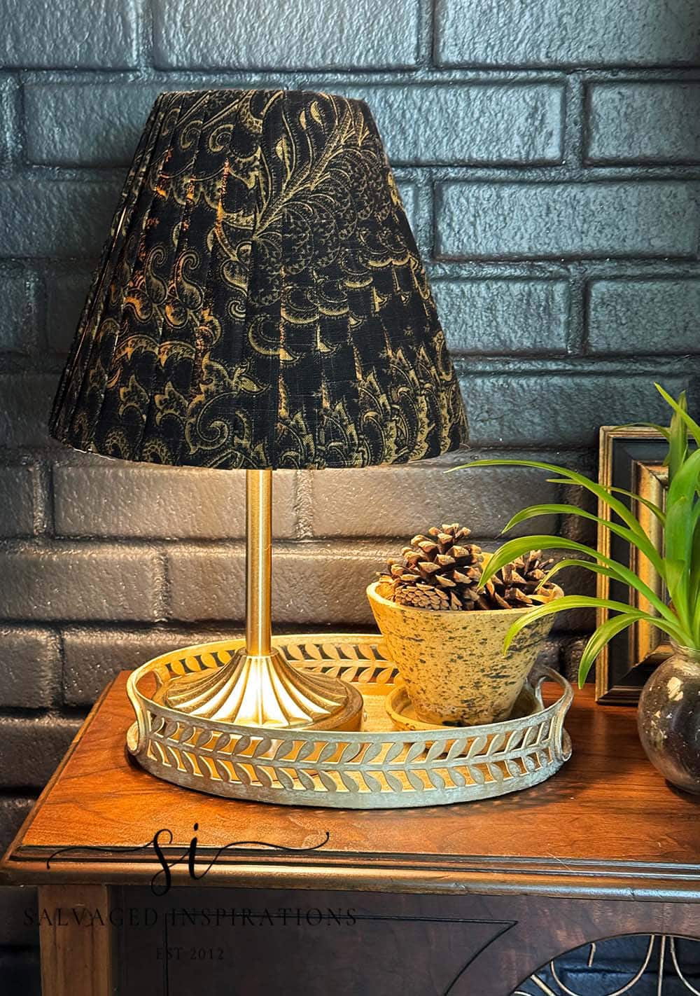 How to Make a Pleated Lampshade... No Sew DIY from The Cottage Market Saturday Collection