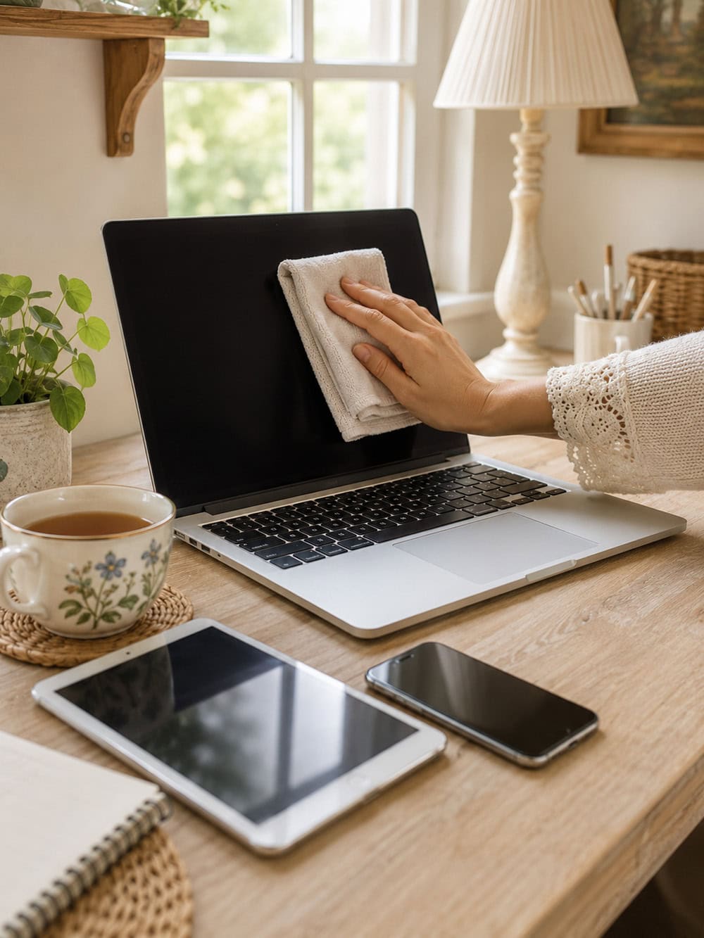Televisions, Computers, Tablets and Phone Screens surface that should not be cleaned with vinegar from The Cottage Market