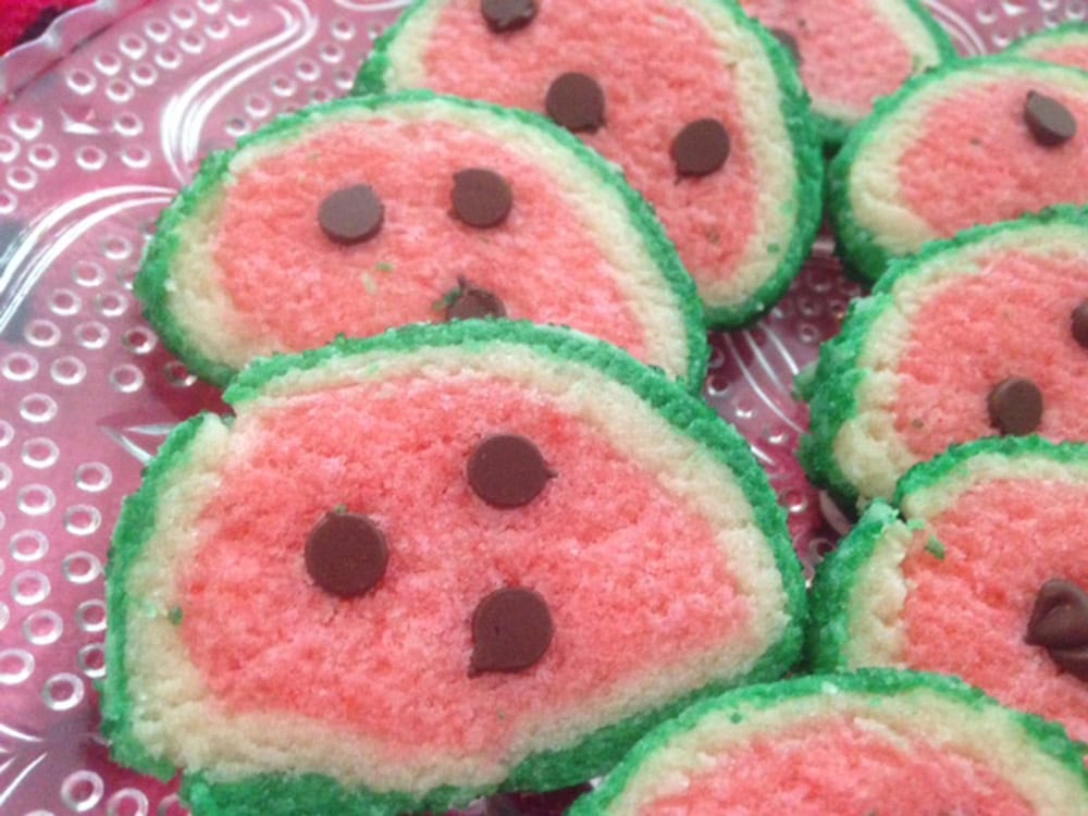 Watermelon Slice Cookies featured in A Morning Cup of Joe from The Cottage Market