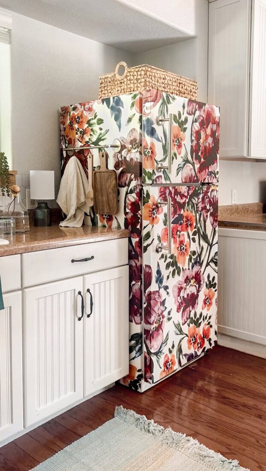 How to Wallpaper Your Fridge from The Cottage Market Saturday Collection