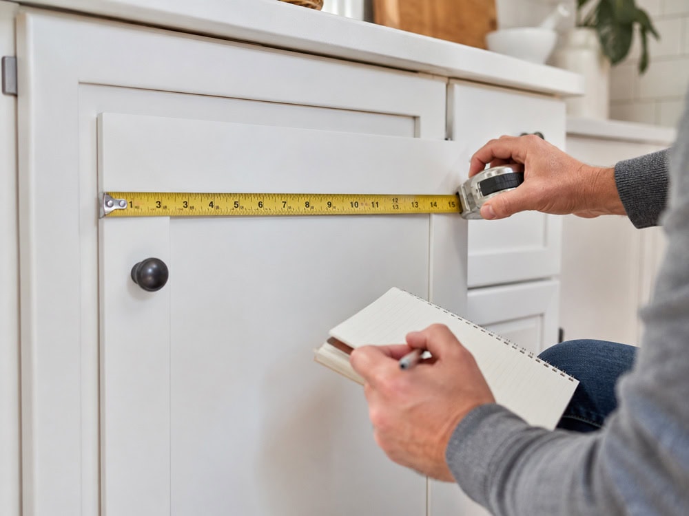 Measuring kitchen cabinets for custom RTF replacement cabinet doors