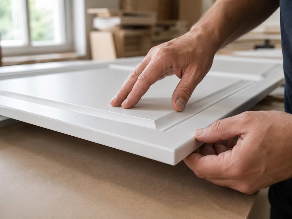 Smooth RTF cabinet door finish with clean edges and quality craftsmanship