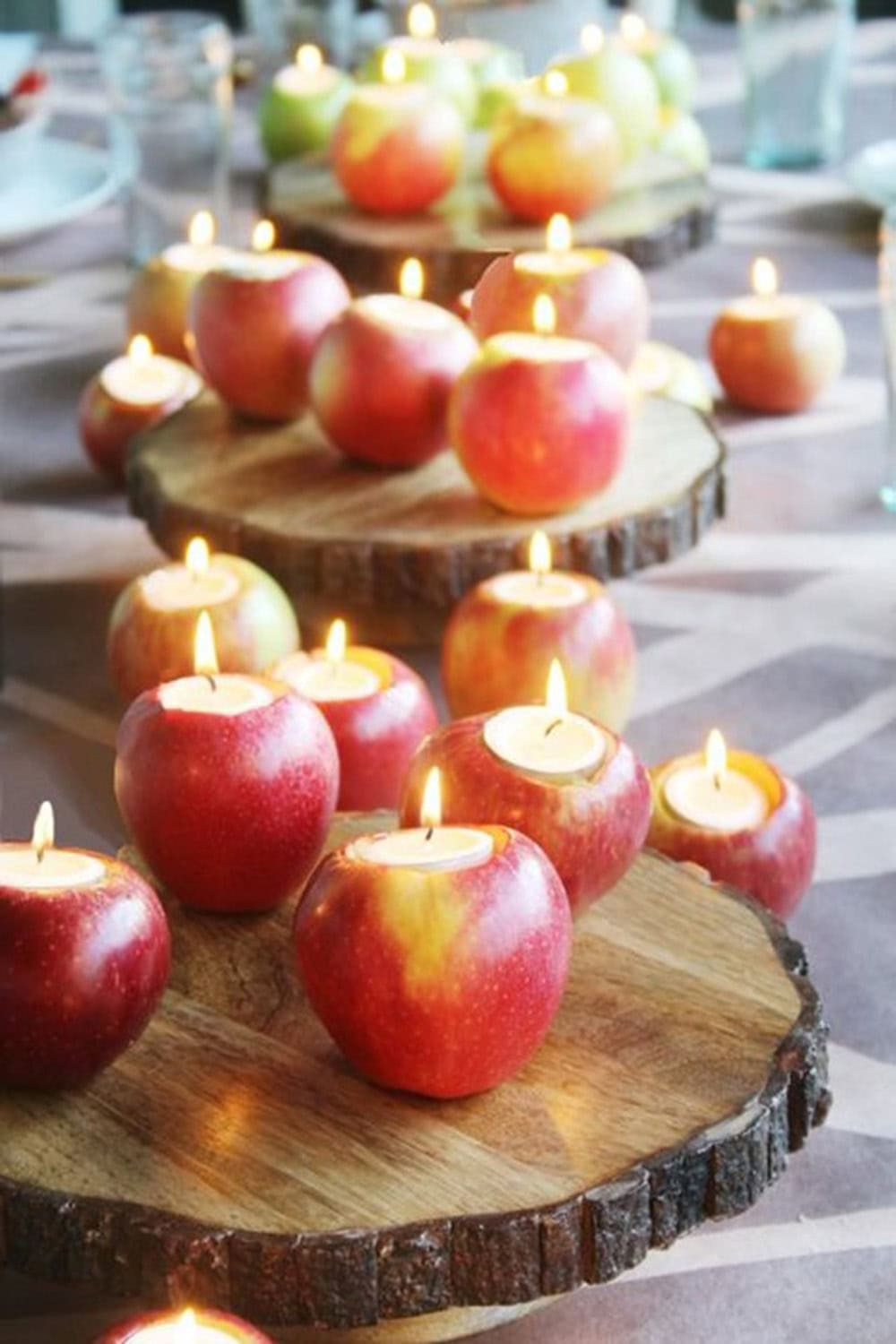 Super Quick Apple Centerpieces easy fall decorating idea featured on The Cottage Market