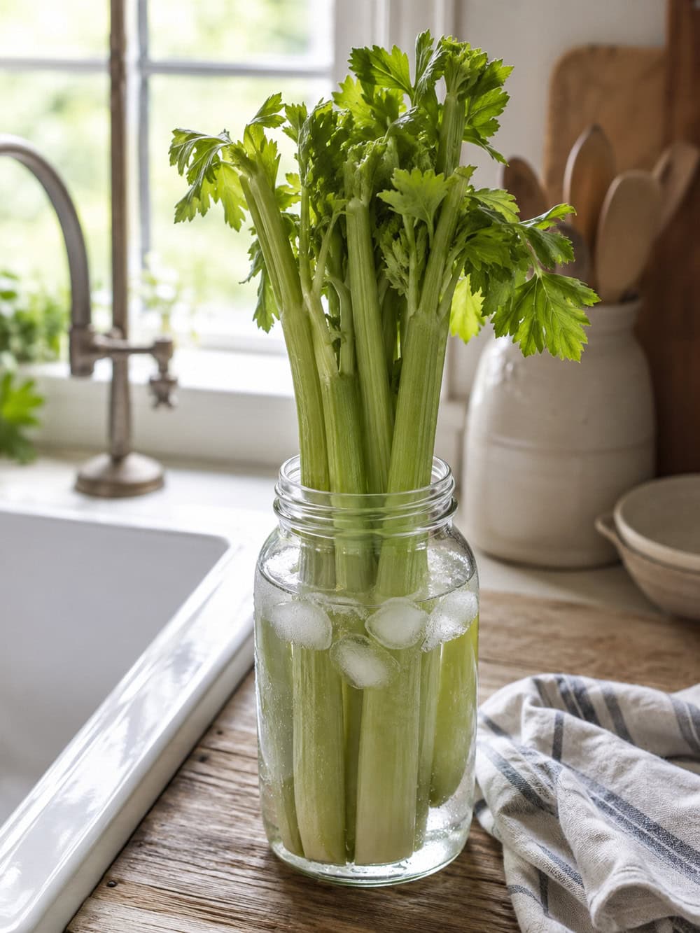 Can You Save Celery That Is Already Limp? celery storage image from The Cottage Market