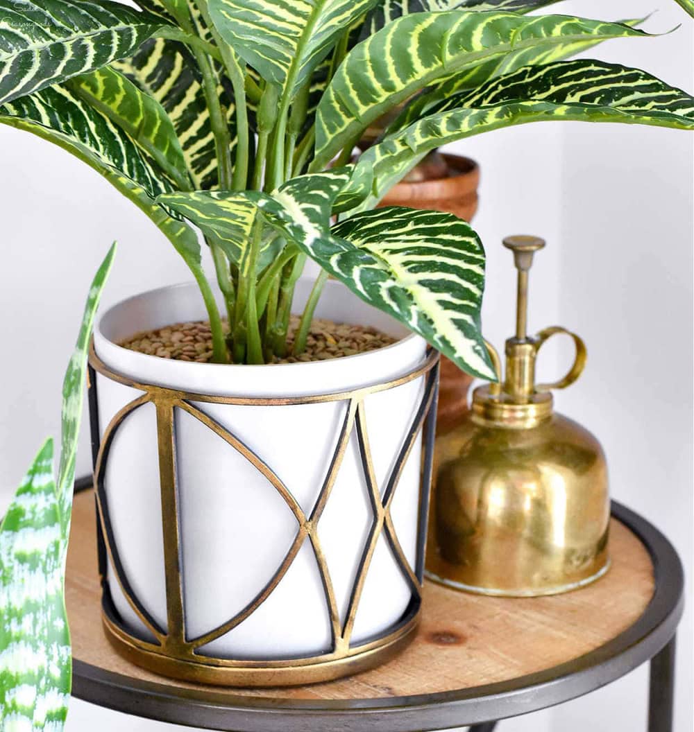 Old Glass Light Fixtures Turned Into Plant Pots thrift store upcycle idea