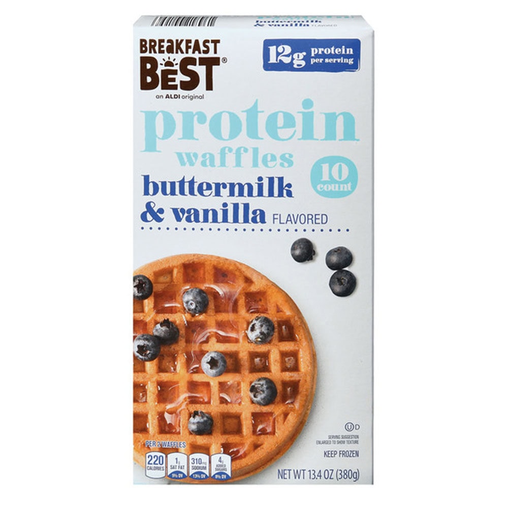 Breakfast Best Buttermilk & Vanilla Protein Waffles ALDI Find for August 12, 2026
