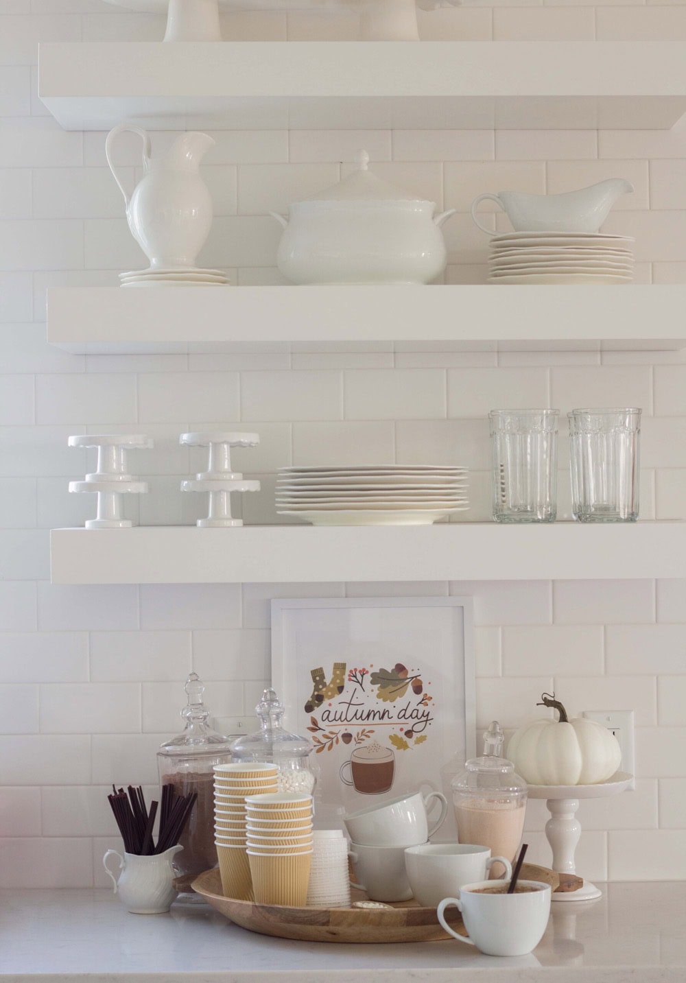 Budget Friendly Autumn Drink Station easy fall decorating idea featured on The Cottage Market