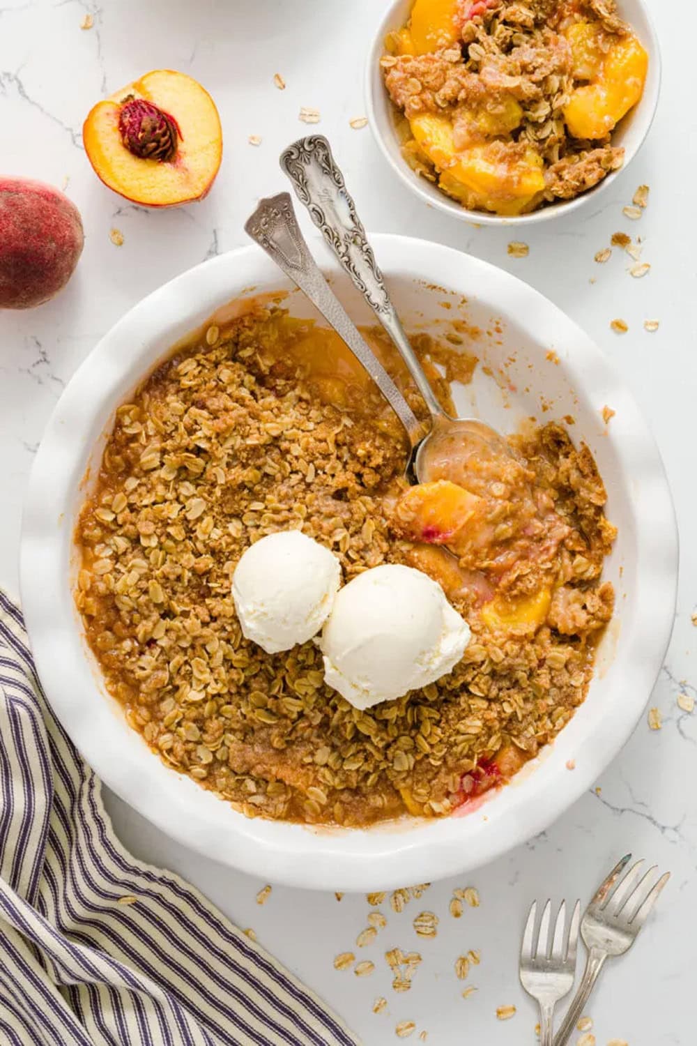 Classic Peach Crisp Recipe featured in A Morning Cup of Joe