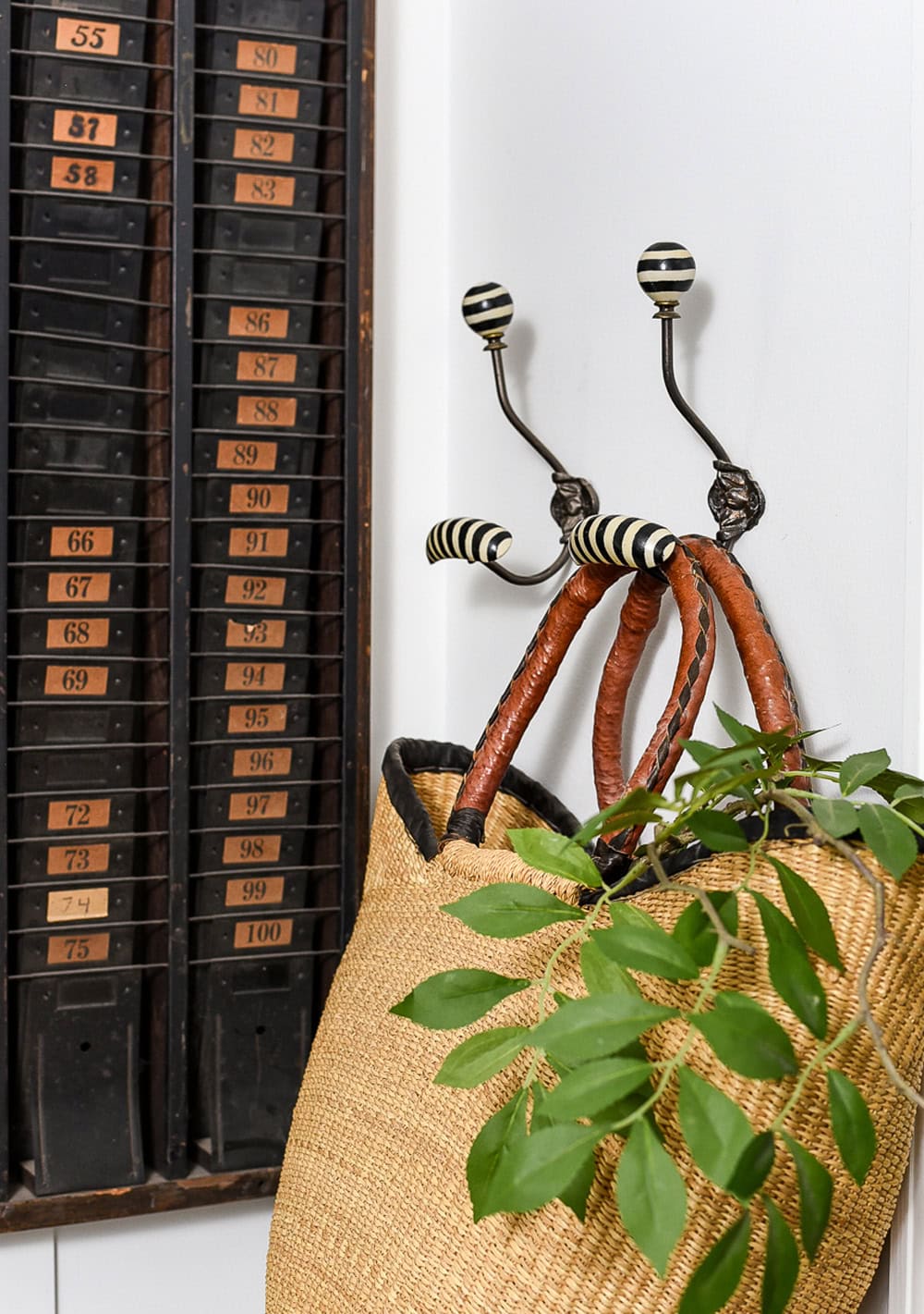 Thrifted Wall Hooks Get an Anthropologie Inspired Makeover thrift store upcycle idea