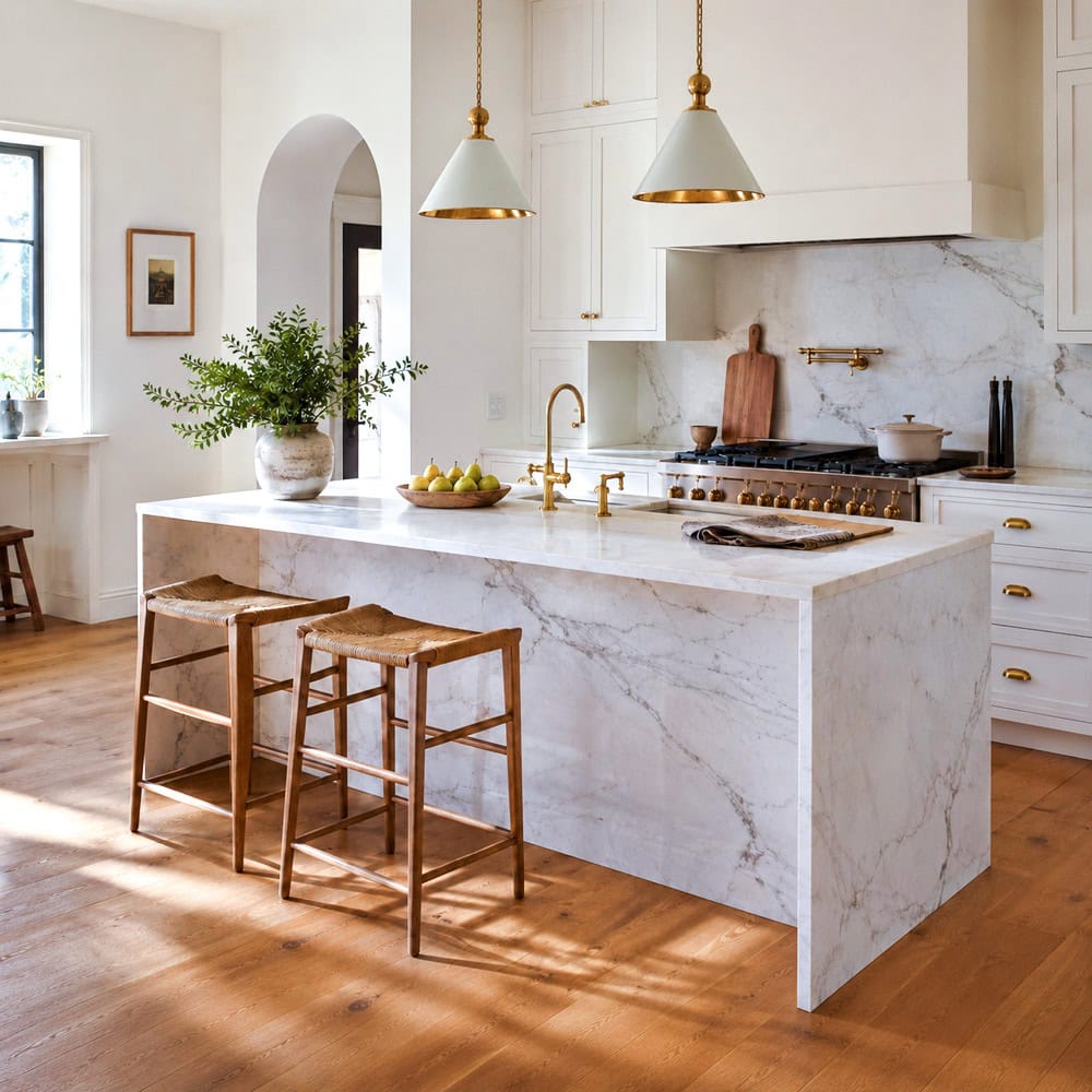 Natural stone marble countertop as a timeless home improvement investment