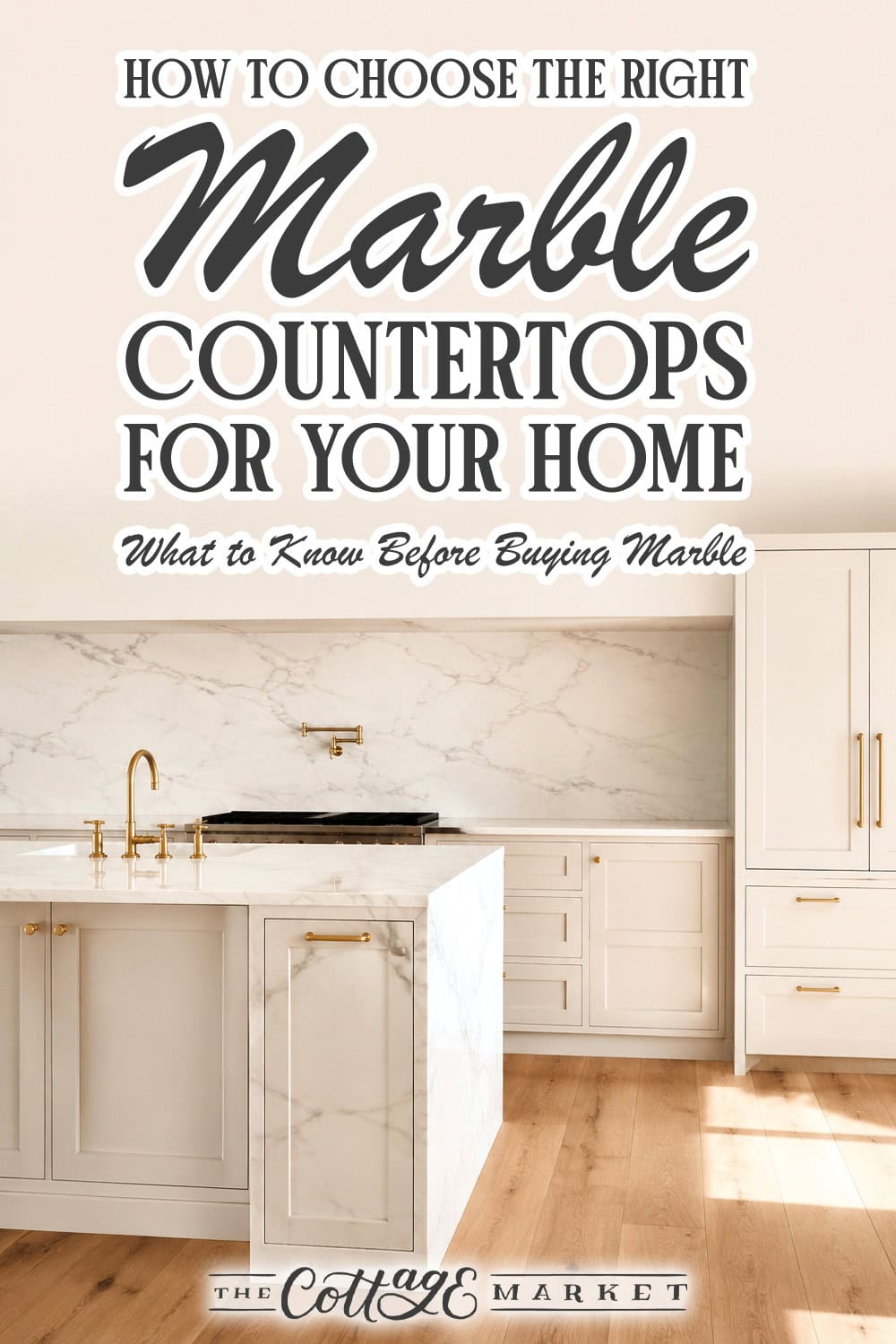 Pinterest image for choosing the right marble countertops for your home